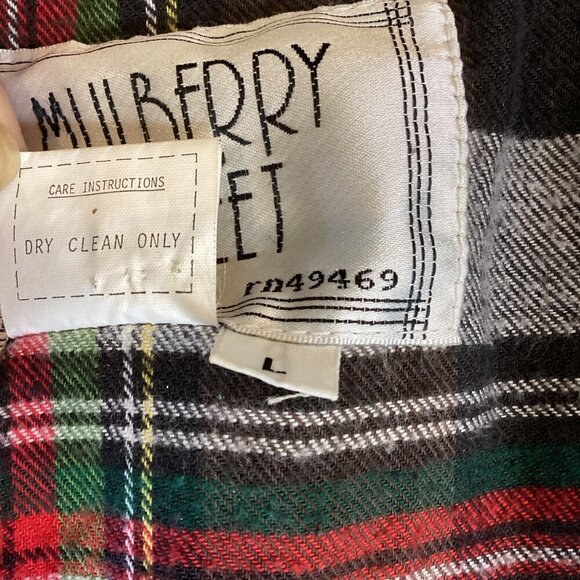 Mulberry Street Poncho Jacket Khaki Corduroy Flannel Lined Canvas Toggle L #121i - Picture 11 of 11